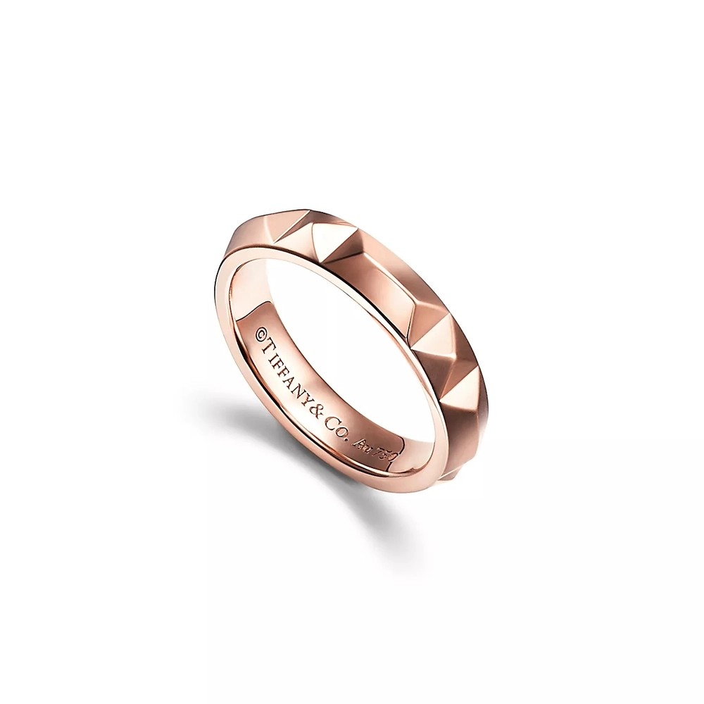 Кольцо из розового золота, Tiffany💠 Band ring, В наличии