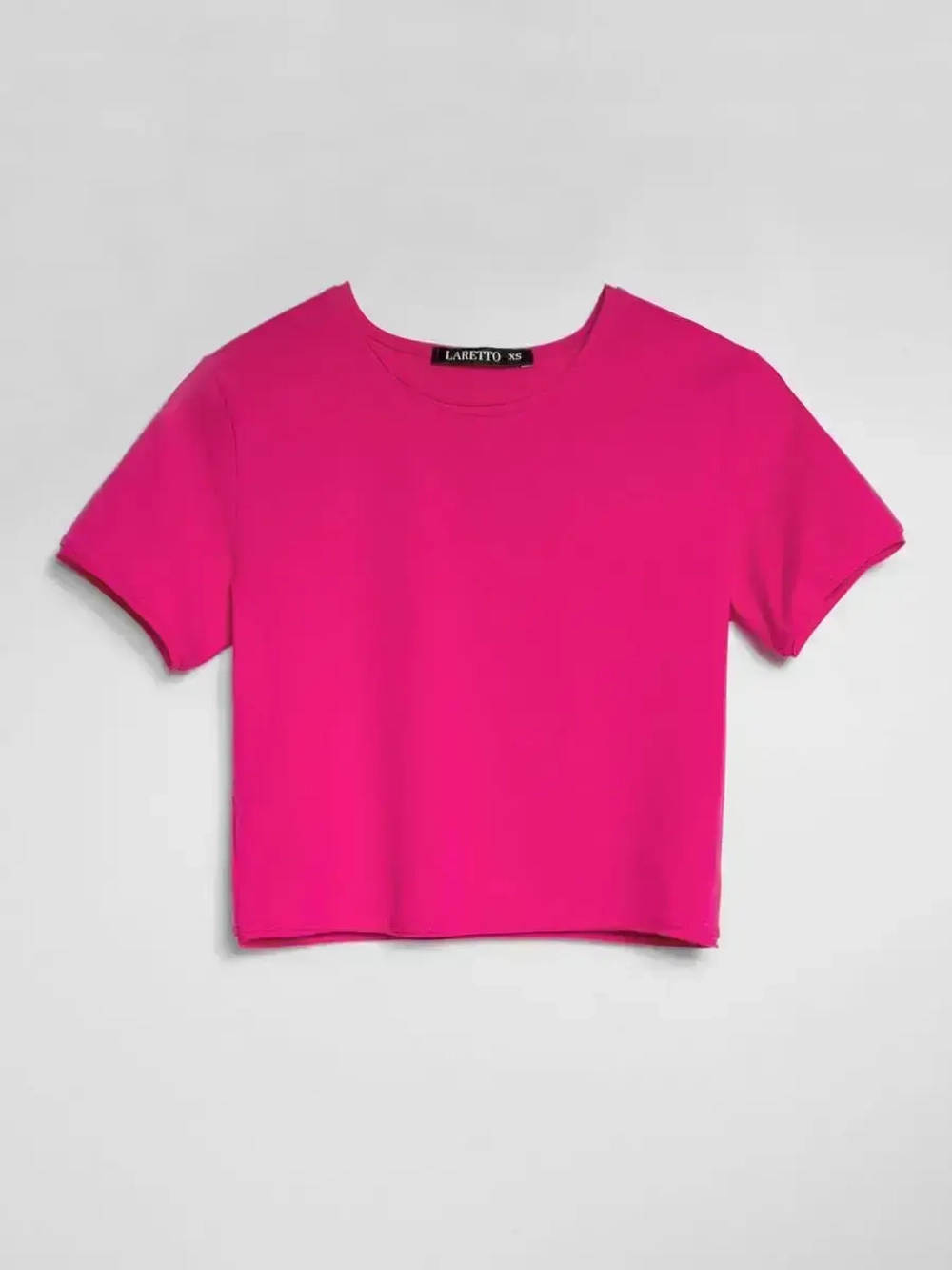 Футболка трикотажная укороченная кроп топ