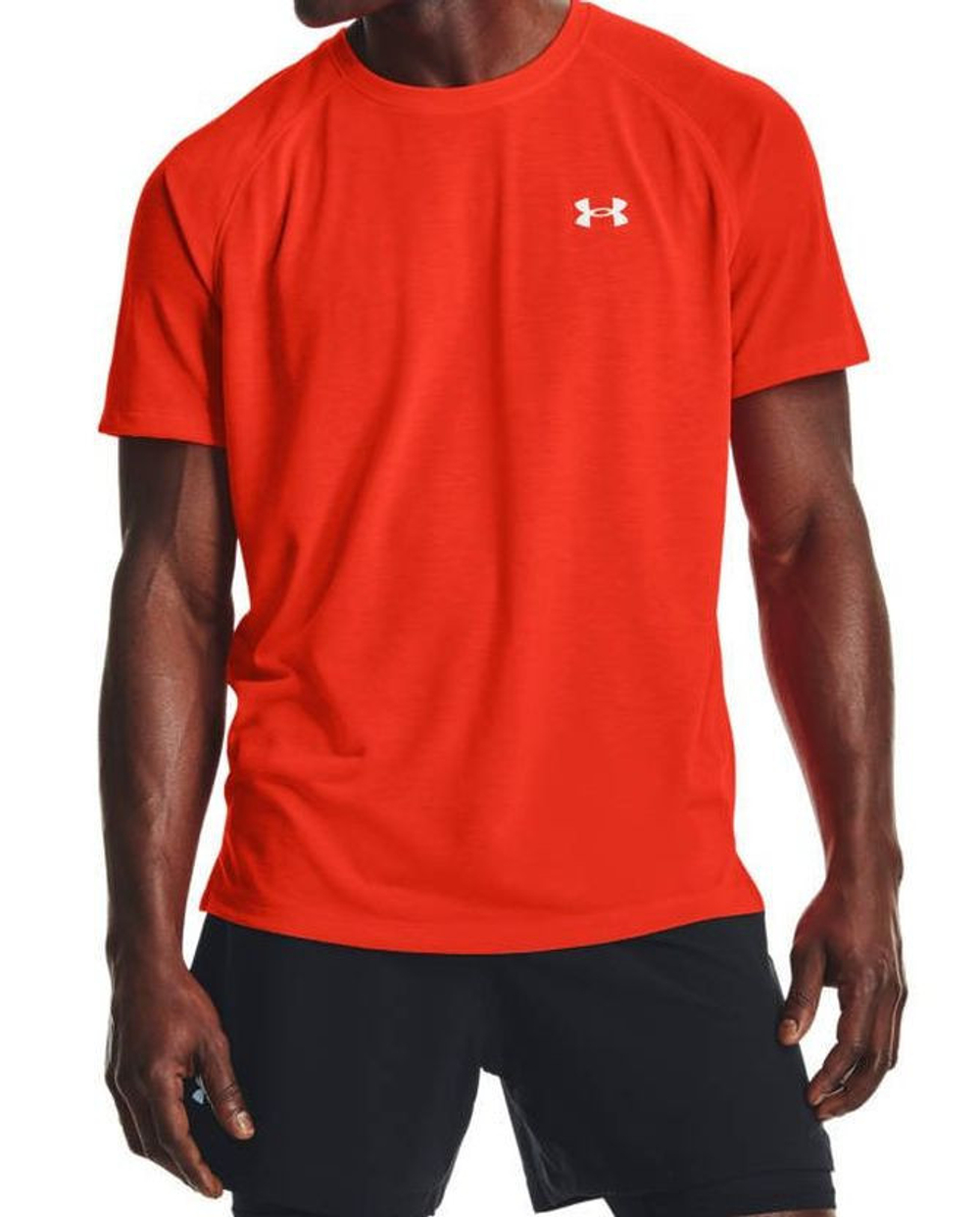 Мужская теннисная футболка Under Armour Men's Streaker Run Short Sleeve - красный
