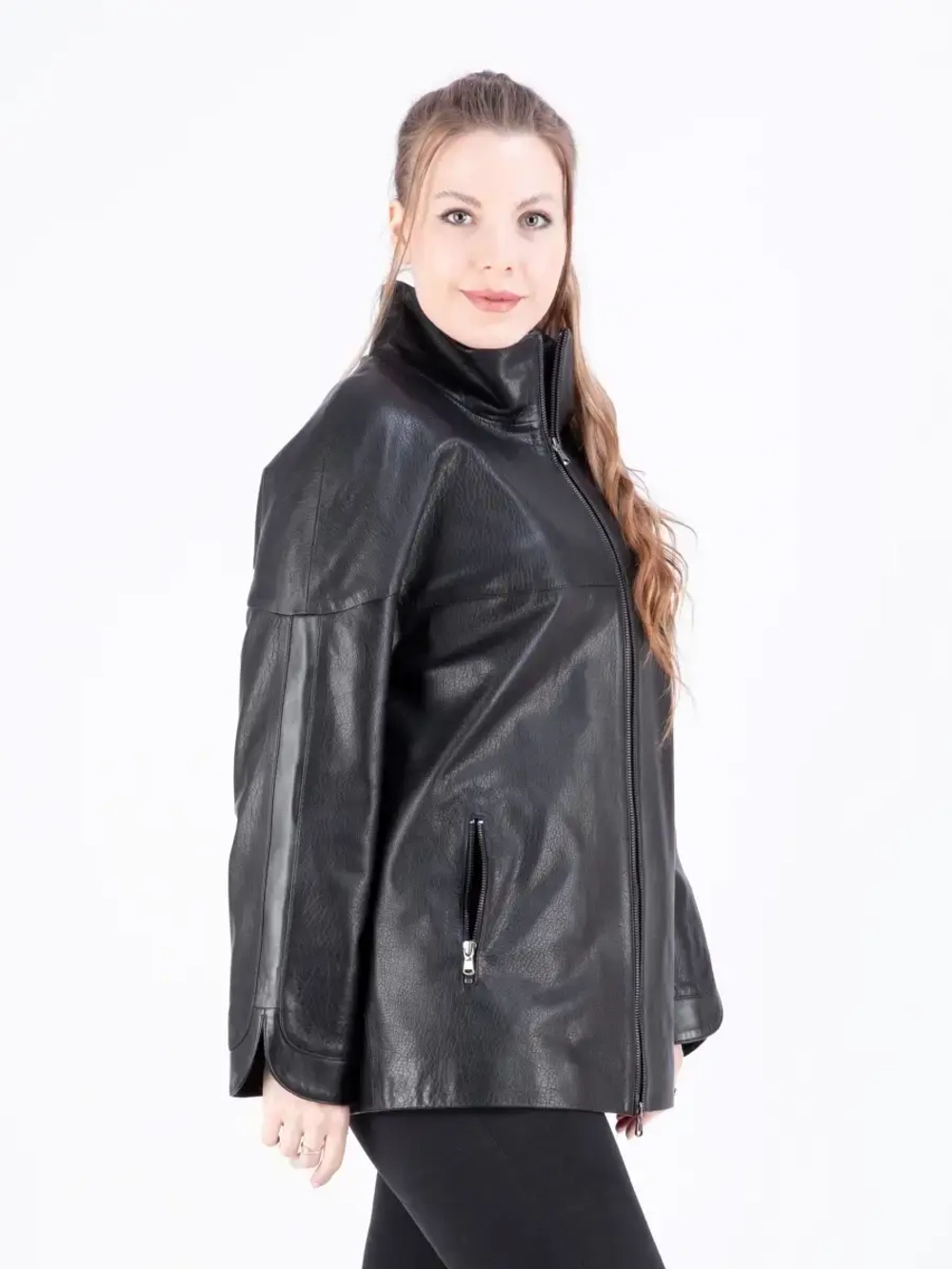 Куртка женская кожаная большие размеры