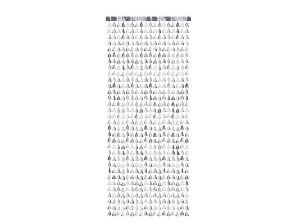 Занавес из серебряных ёлочек 100x245см