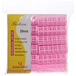 Бигуди пластмассовые с зажимом 12шт, цвет микс, d=20мм