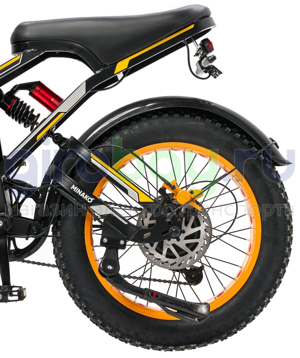 Электровелосипед Minako APEX (48V/20Ah) - Желтый фото №5