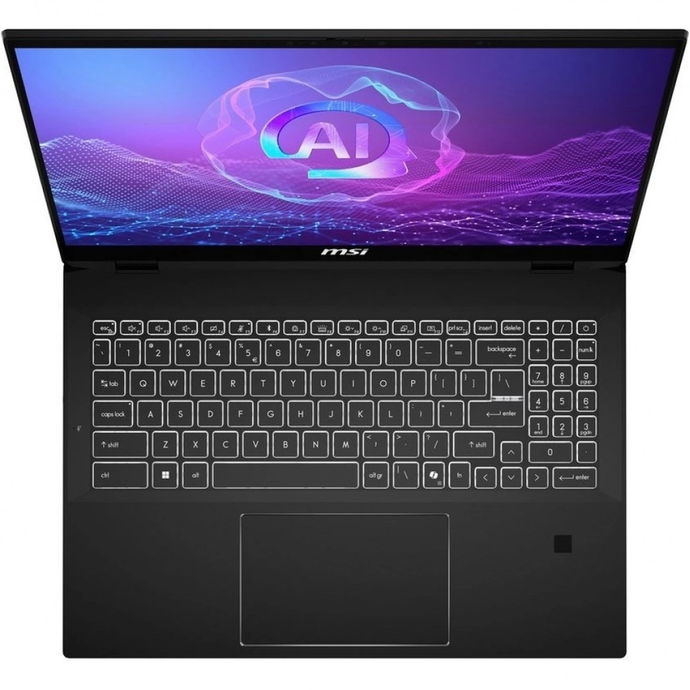 Ноутбук MSI Summit Pro 16 AI A2HVETG-085RU Core Ultra 7 255H 32Gb SSD1Tb NVIDIA GeForce RTX4050 6Gb 16" IPS Touch QHD+ (2560x1600) Windows 11 Pro black WiFi BT Cam (9S7-159631-085)