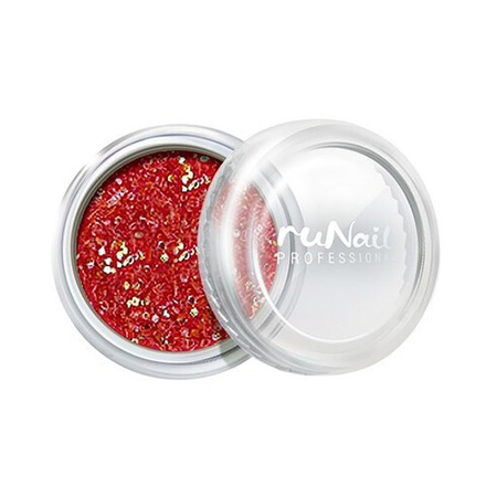 Дизайн для ногтей ruNail блестки, цвет: неоново-оранжевый