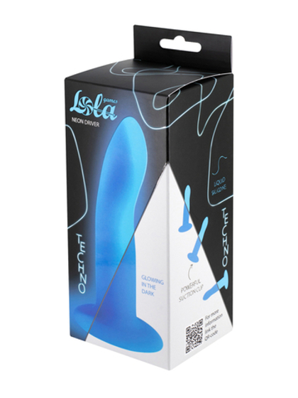Lola Games Techno Neon Driver - Светящийся в темноте дилдо L 13.3 см, ⌀ 2.8 см
