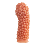 Телесная насадка 16,5см с мягкими пузырьками Kokos Penis Sleeve 001 L Size