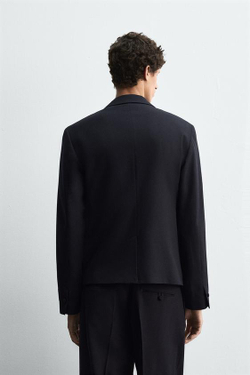 ZARA HARRY LAMBERT X DISNEY ДВУБОРТНЫЙ БЛЕЙЗЕР, МОРСКОЙ СИНИЙ