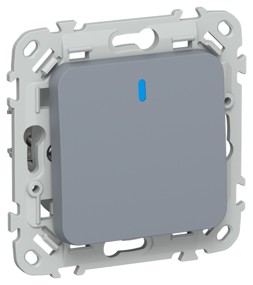 FLITE Выключатель 1-клавишный с индикацией 10А ВС11-1-1-ФлМ маренго IEK