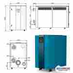 Конденсационная газовая блочно-модульная котельная 2,1 МВт WNLNC-2100