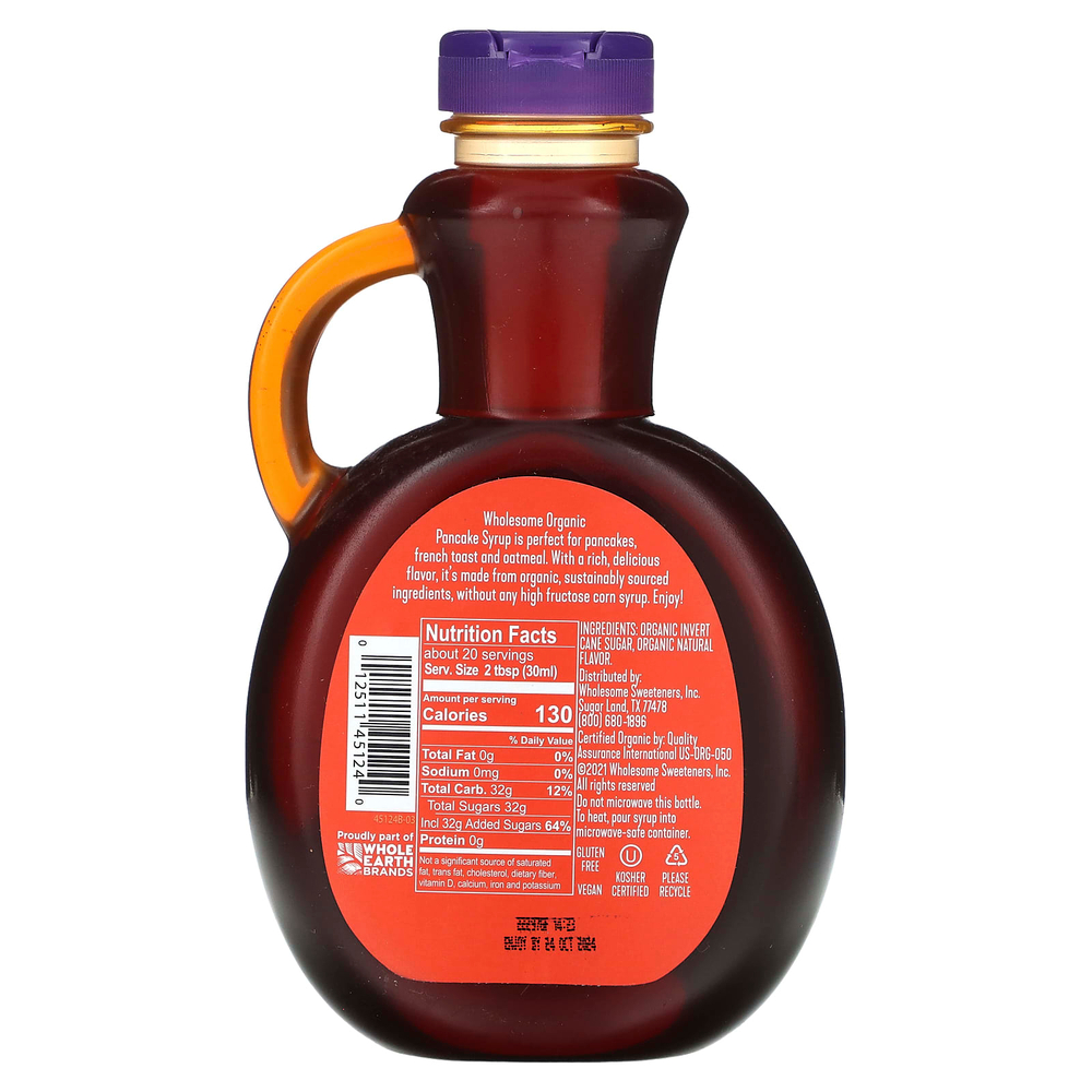 Wholesome Sweeteners, Органический сироп для блинов, 591 мл (20 жидк. унц.)