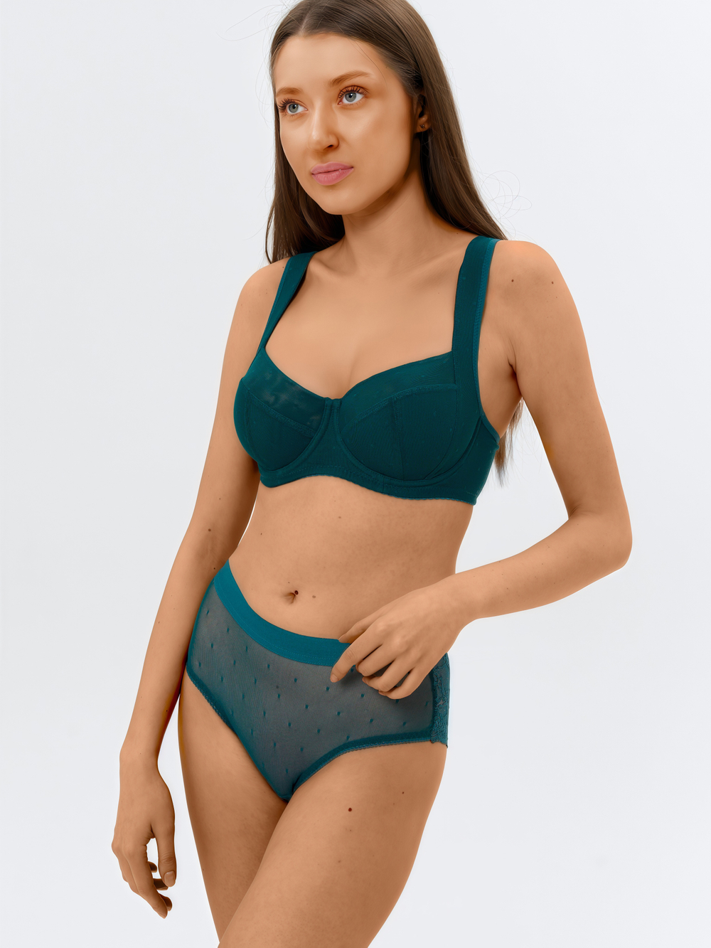 Трусы Слипы из сеточки Воздух Изумруд