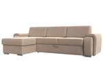 Диван угловой Лига-025 левый угол, Бежевый, Велюр, 119234L