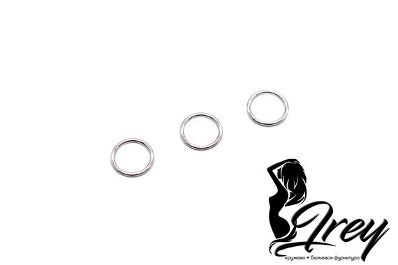 Кольцо 10 мм, металл, серебро, Китай