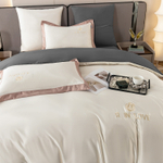 Комплект постельного белья Сатин-Шелк Я IN LOVE на резинке LVR006