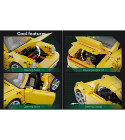 Конструктор CaDA спорткар RUF CTR Yellowbird 1/12 (1515 деталей)
