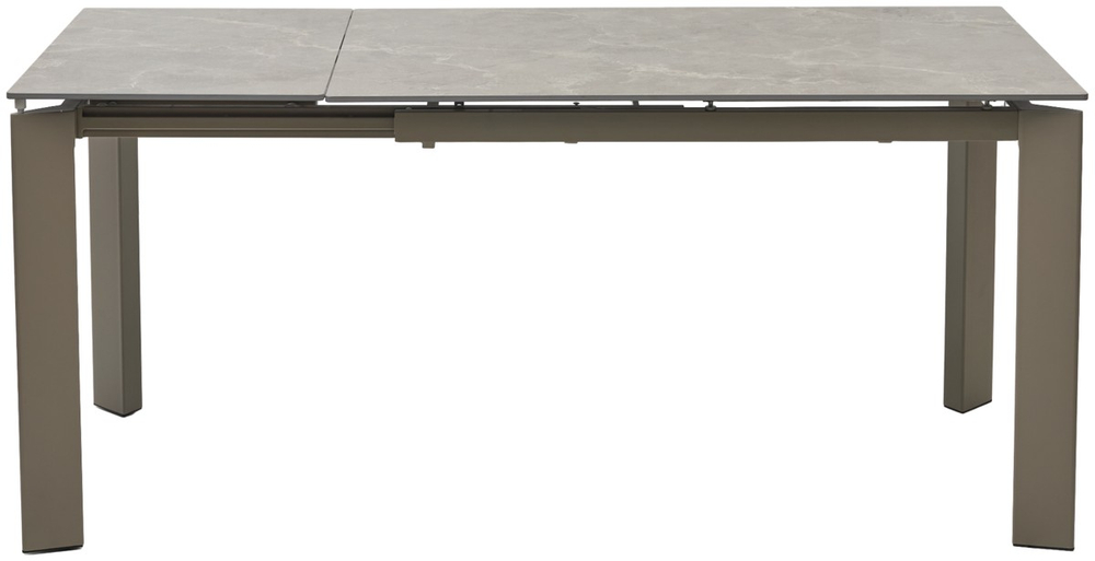 Стол М-City DISAUR Корнер (Corner) 120 Латте матовый (Matt Latte Stone Solid Ceramic), Таупе