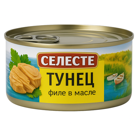 Тунец натуральный кусковой Доброфлот 185 гр