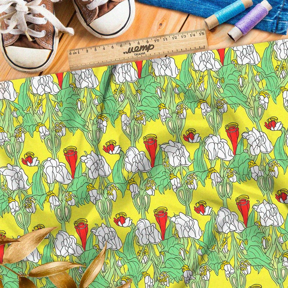 Ткань Ниагара Софт растительный орнамент