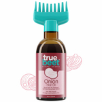 Truebeet Луковое Масло для волос с расческой для роста волос и борьбы с их выпадением, Обогащенное Маслом Черного Тмина, Экстрактом корня Базилика для мужчин и женщин | Для всех типов Волос (220 мл)