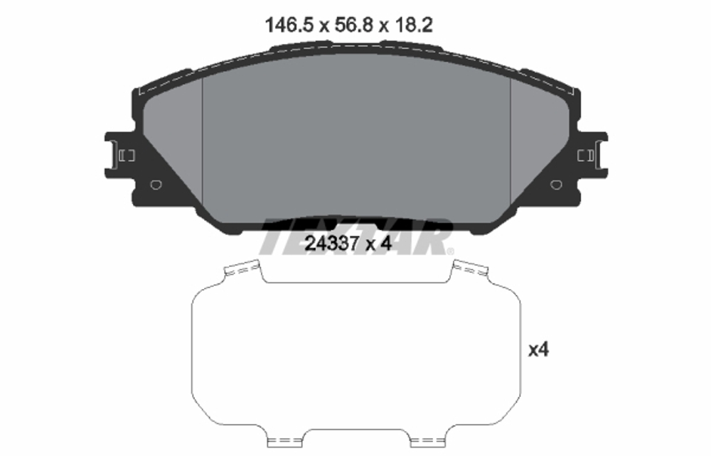 TEXTAR - 2433701-TET - Brake Pad Set, disc brake