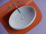 Умывальник чаша накладная овальная Element 560x390x150мм
