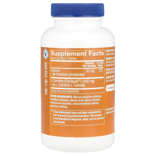 The Vitamin Shoppe, L-карнитин Carnipure®, 1000 мг, 100 таблеток