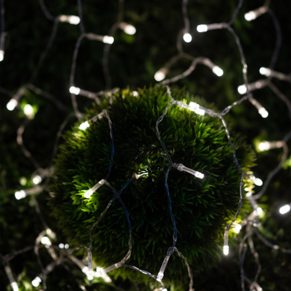 Садовая гирлянда ЭРА ERASF22-41 на солнечной батарее занавес 1,5Х1,5 метра 192 LED