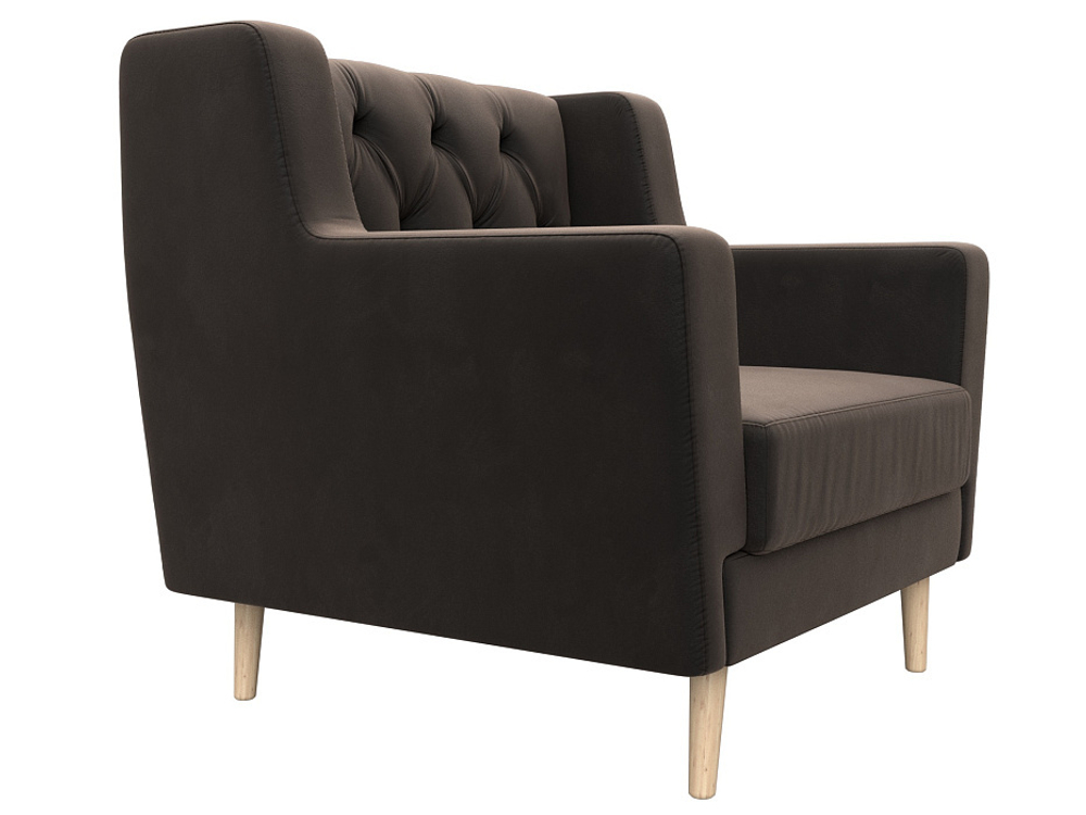 Кресло Брайтон Люкс, Коричневый, Велюр, 108893