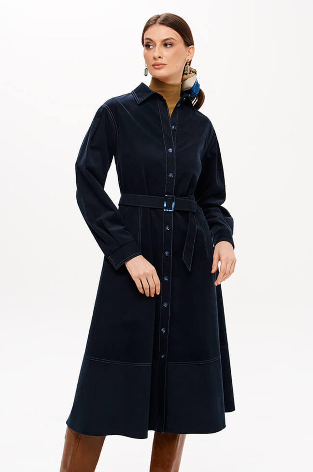 51697 Платье женское (темно-синий)