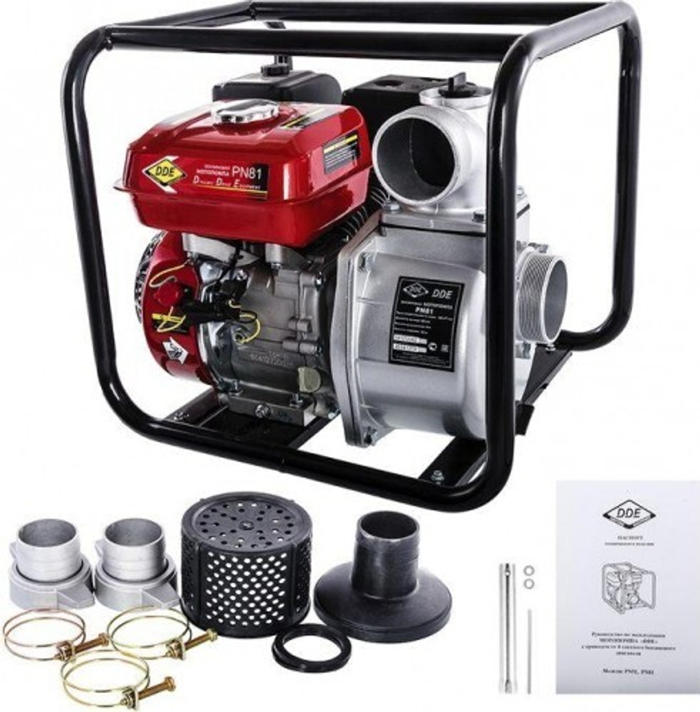 Мотопомпа бензиновая DDE PN81 для слабозагрязненной воды