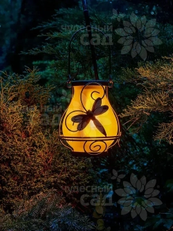 Комплект фонарь садовый "Стрекоза" и крюк для подвешивания на солнечной батарее ЧУДЕСНЫЙ САД