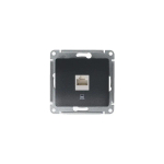 GLOSSA РОЗЕТКА компьютерная RJ45 кат. 5e, механизм, АНТРАЦИТ
