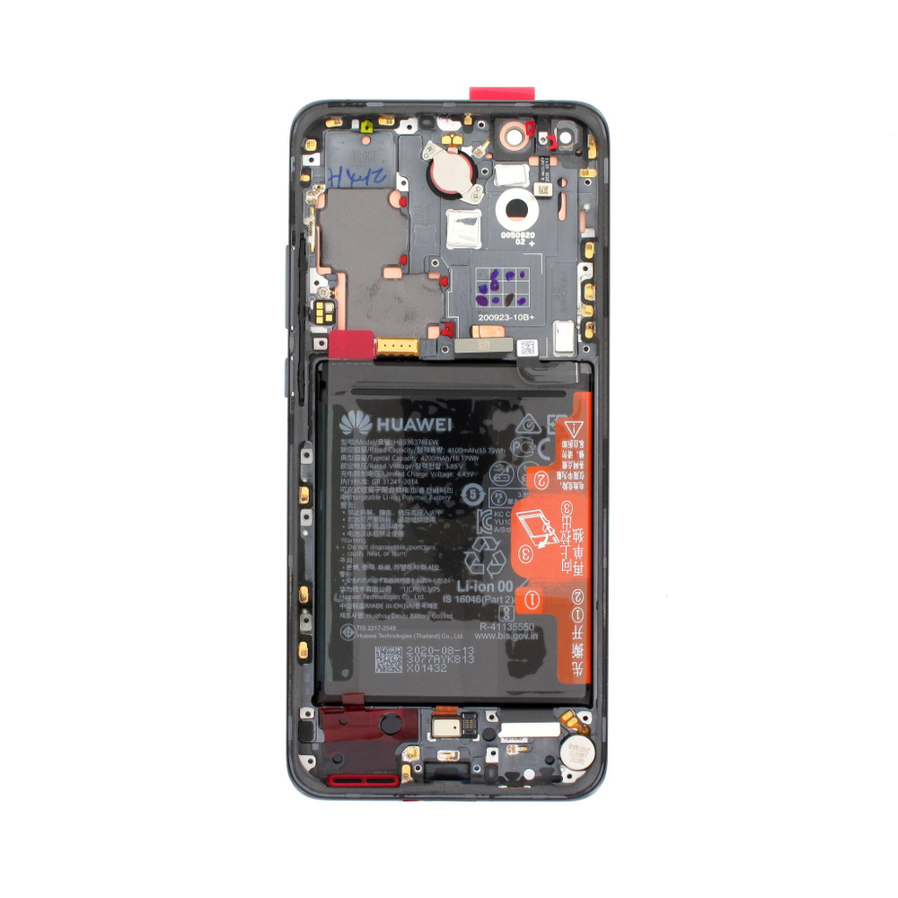 Huawei P40 Pro Дисплей в раме с акб Original Service  чёрный 02353PJG