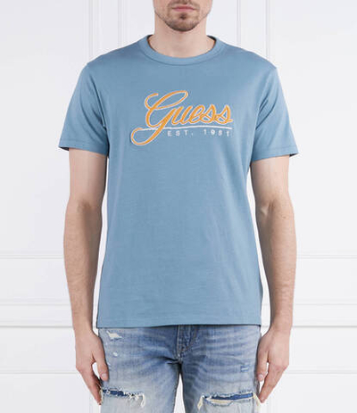 Футболка SS CN GUESS 3D EMBRO GUESS - голубой(M3GI25 K8FQ4)