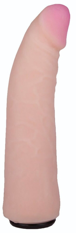 Телесная изогнутая насадка Harness с коннектором GREEN LINE - 17,5 см. (Цвет: телесный)