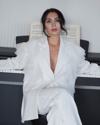 Пиджак "Моя нежность" в жемчужном