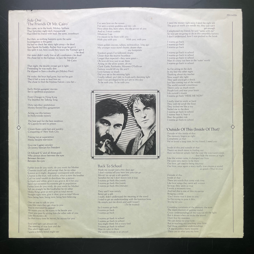 Jon And Vangelis ‎– The Friends Of Mr. Cairo (США 1981г.)