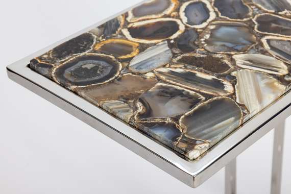 Кофейный столик Black Agate silver L