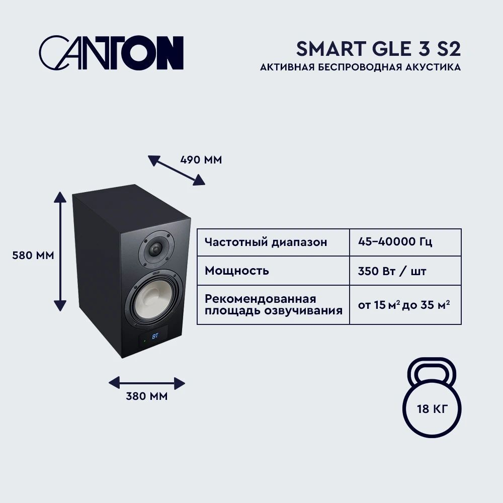 Полочная акустика CANTON Smart GLE 3 S2 black