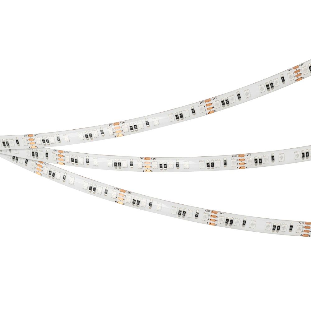 Светодиодная лента герметичная RTW-SE-A120-8mm 24V RGB (12 W/m, IP65, 2835, 5m) (Arlight, 5 лет) 042906