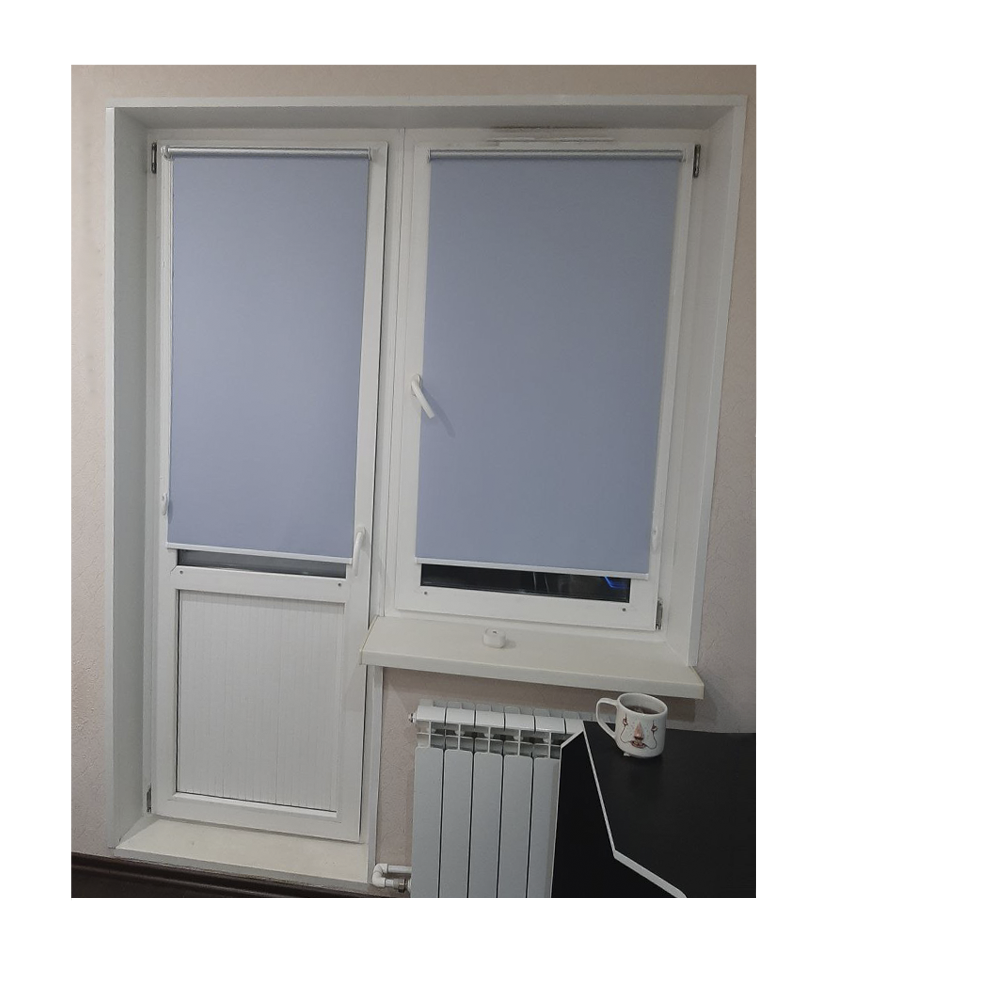 Штора рулонная Блэкаут Натали 120x165 см, небесный