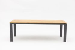 Lyon 220, стол антрацит/натуральный, алюминий/тик