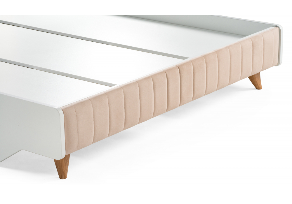 Кровать Woodville Briton 160х200 с настилом белая