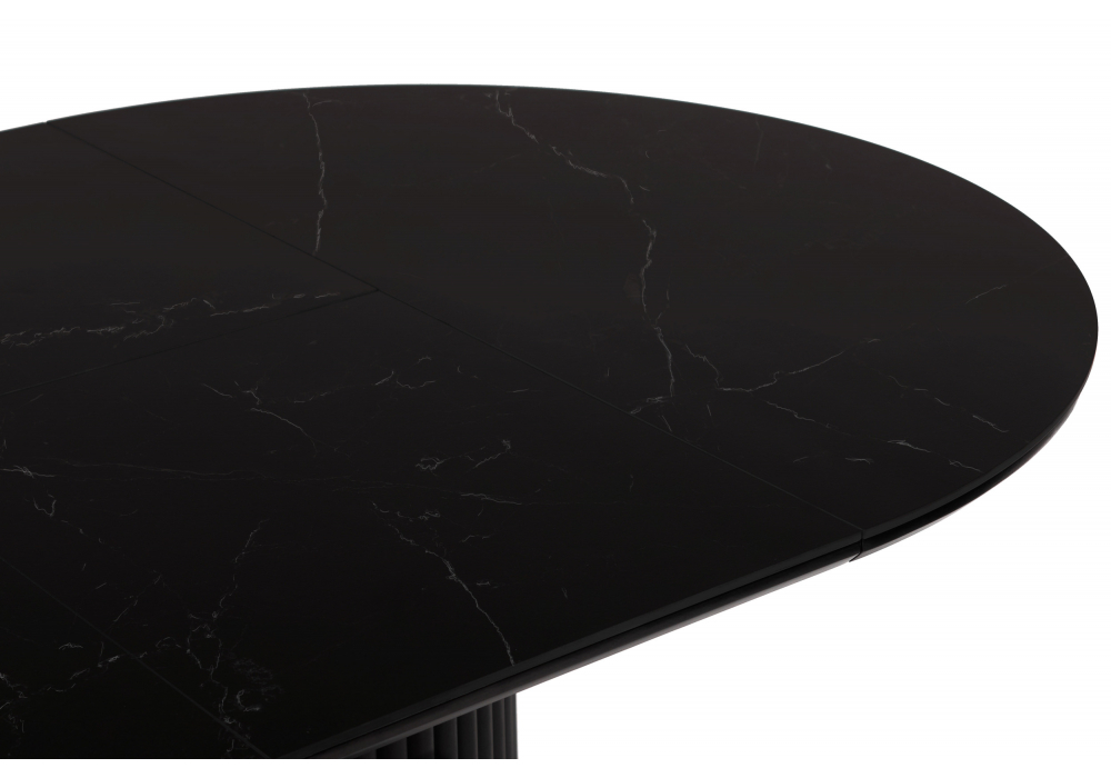 Керамический стол Woodville Стивен 100(140) shakespeare black, черный