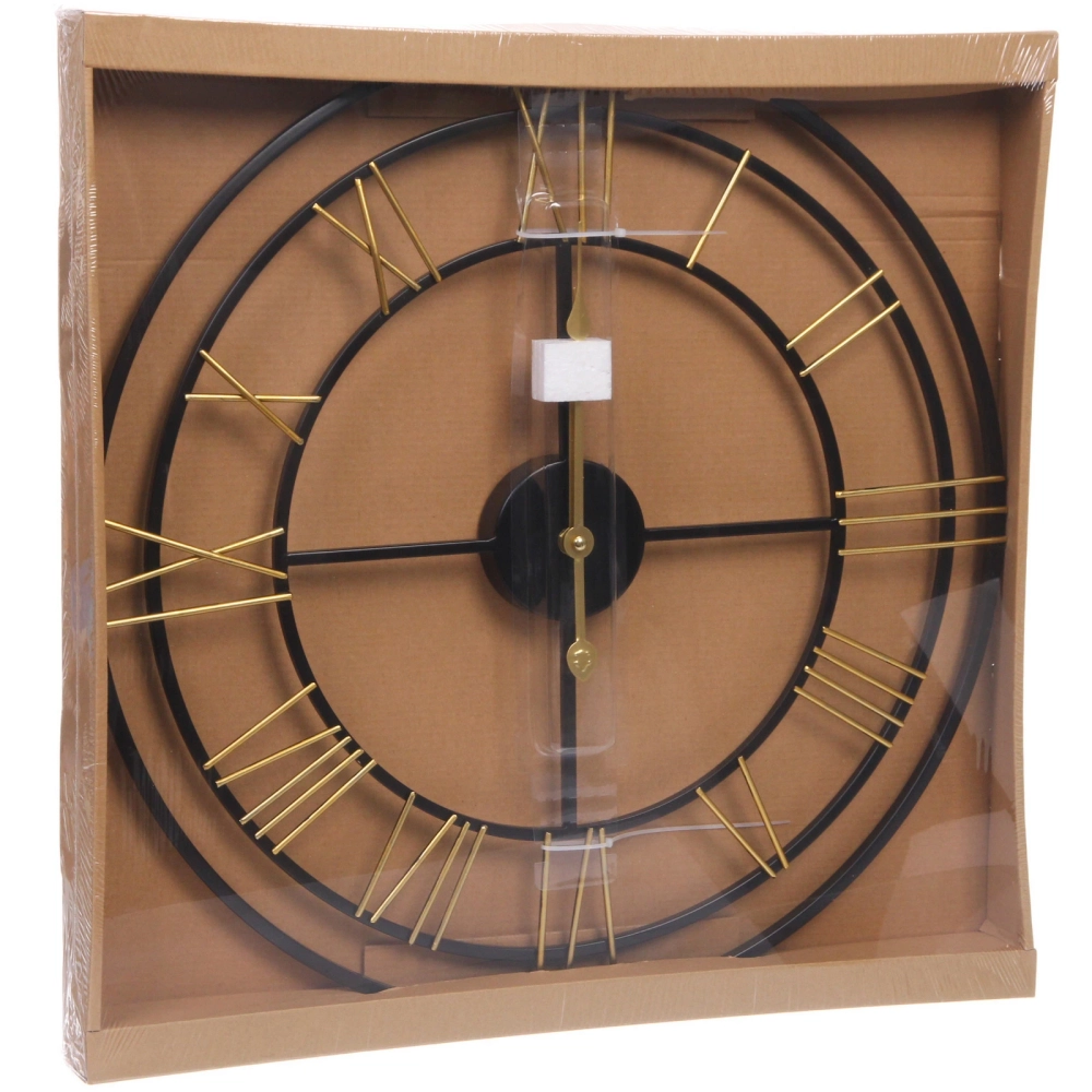 Часы настенные «LOFT HOME « 50см, желтые цифры