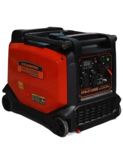 Генератор бензиновый Carver PPG-5100ISE инверторный (4.5 кВт, 230В, бак 11л, двигатель 236 куб.см, электростартер, DOUBLE USB QC 2.0. 3.0, дисплей, рукоятки + колеса) / бензогенератор / электростанция