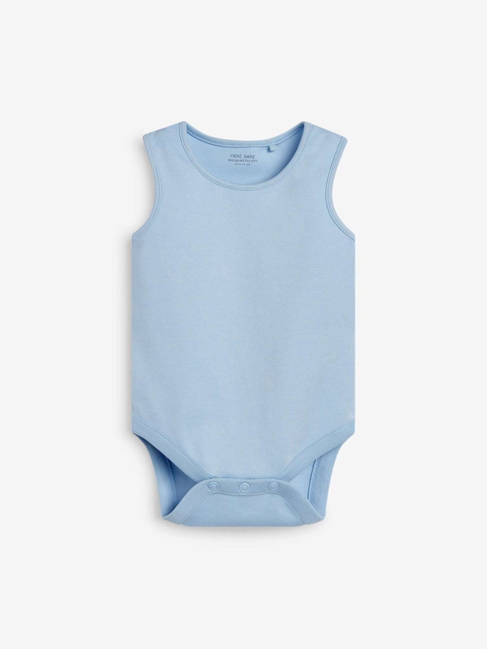 Боди без рукавов для малышей Next 357-780, 7 шт., Белый, Синий