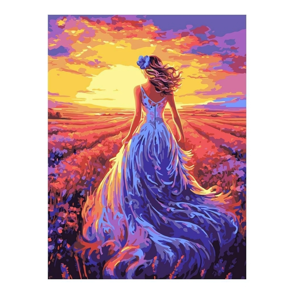 Картина по номерам 28,5*38см "Лавандовый вечер" (Lori)