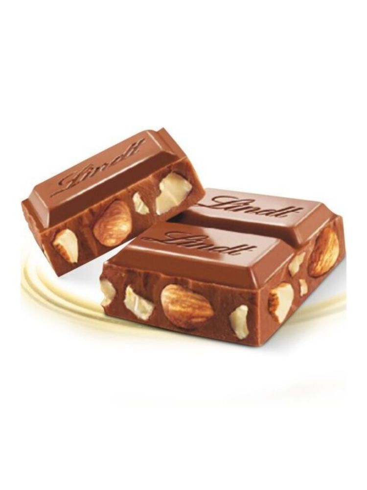 Молочный шоколад Lindt с миндалем 300 г x 2 шт